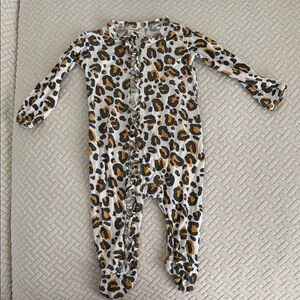 Spearmint Love Leopard Print Baby One Piece (3-6M)